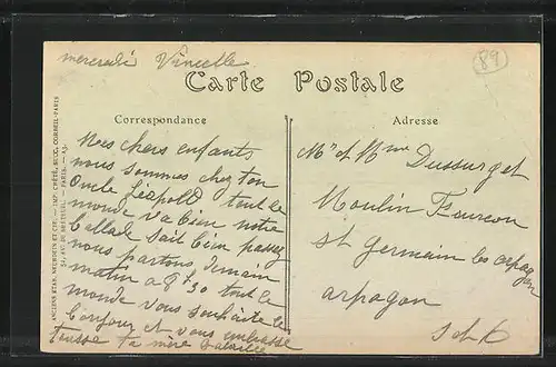 AK Vincelottes, Le Chateau, les Jardins