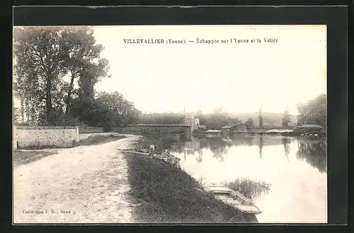 AK Villevallier, Echappee sur l`Yonne et la Vallee