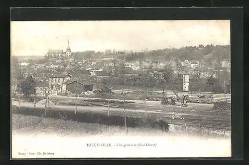 AK Toucy-Ville, Vue generale, Sud-Ouest