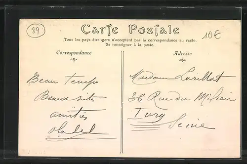 AK Cousin-le-Pont, Vue prise de la Cote Gally