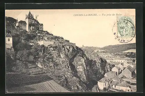 AK Cousin-la-Roche, Vue prise des Roches