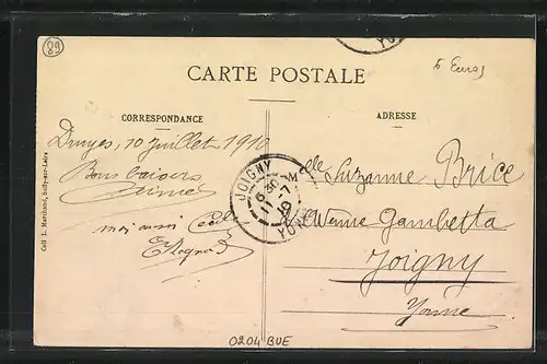 AK Druyes-les-Belles-Fontaines, Le Lac et l`ancien Chateau