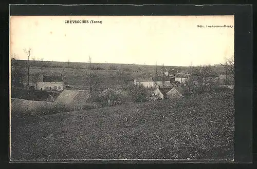 AK Chevroches, Partie auf den Feldern am Ort