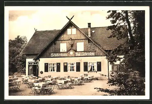 AK Bad Liebenstein im Thür. Wald, Waldgaststätte und Fremdenheim Schützenhaus