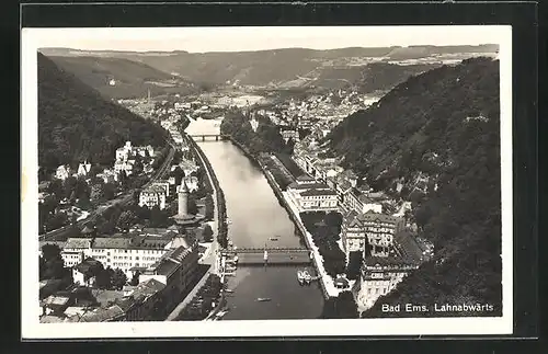 AK Bad Ems, Generalansicht Lahnabwärts