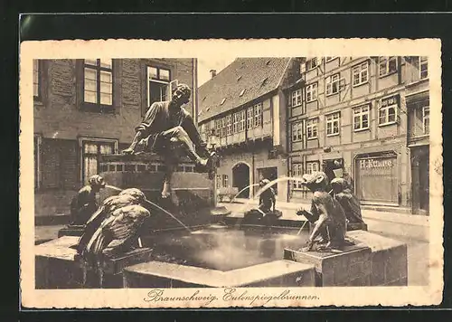 AK Braunschweig, am Eulenspiegelbrunnen