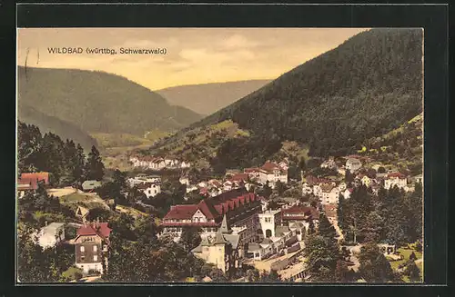 AK Wildbad im Schwarzwald, Ortstotale im Tal