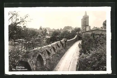 AK Jüterbog, Partie an der alten Stadtmauer