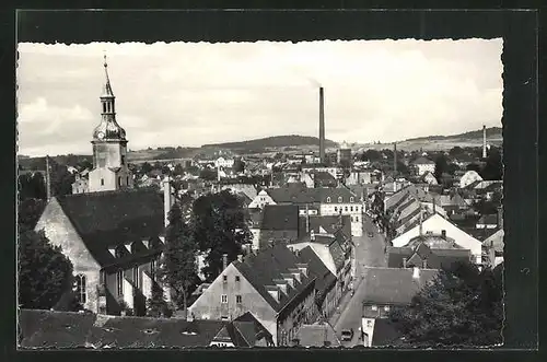 AK Pulsnitz i. Sa., Blick auf die Kirche und die Stadt