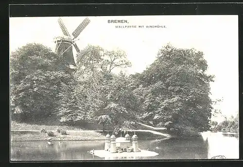 AK Bremen, Wallpartie mit der Windmühle