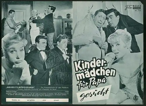 Filmprogramm NFP Nr. 754, Kindermädchen für Papa gesucht, Claus Biederstaedt, Gunther Philipp, Regie: Hans Quest