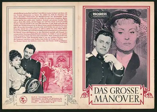 Filmprogramm PFI Nr. 95 /56, Das grosse Manöver, Michèle Morgan, Gérard Philipe, Regie: René Clair