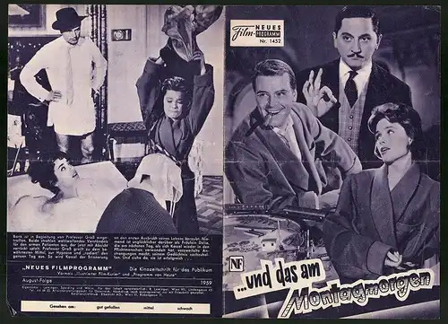 Filmprogramm NFP Nr. 1452, ...und das am Montagmorgen, O. W. Fischer, Ulla Jacobsson, Regie: Luigi Comencini