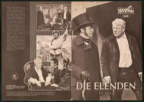 Filmprogramm PFP Nr. 9 /59, Die Elenden - II. Teil, Jean Gabin, Bernard Blier, Regie: Jean-Paul Le Chanois