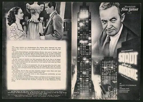 Filmprogramm IFB Nr. 442, Stadt ohne Maske, Barry Fitzgerald, Howard Duff, Regie: Jules Dassin