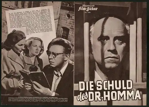 Filmprogramm IFB Nr. 1284, Die Schuld des Dr. Homma, Werner Hinz, Ilse Steppat, Regie: Paul Verhoeven