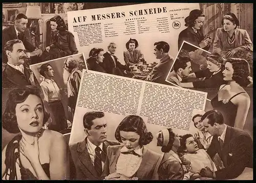 Filmprogramm IFB Nr. 1625, Auf Messers Schneide, Tyrone Power, Gene Tierney, Regie: Edmund Goulding