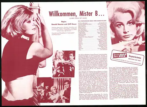 Filmprogramm IFB Nr. 7325, Willkommen Mister B..., James Garner, Melina Mercouri, Regie: Ronald Naeme, Cliff Owen