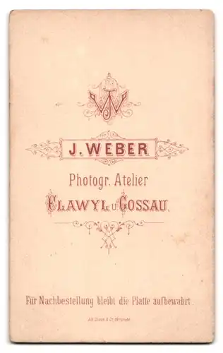 Fotografie J. Weber, Flawil, Brustportrait junger Herr im Anzug mit Fliege