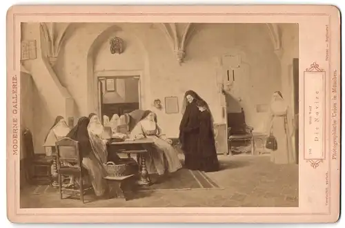Fotografie Photographische Union, München, Gemälde Die Novize nach Otto Wolf, Nonnen, Ordensschwestern