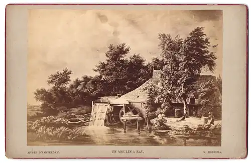 Fotografie Fotograf und Ort unbekannt, Gemälde un Moulin a Eau, Wassermühle
