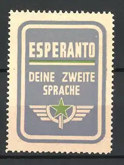Reklamemarke Esperanto - Deine zweite Sprache, Stern