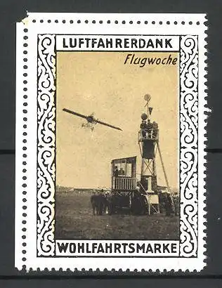 Reklamemarke Flugzeuge bei der Flugwoche, Wohlfahrtsmarke Luftfahrerdank