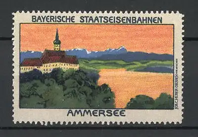 Reklamemarke Ammersee-Idylle, Bayerische Staatseisenbahnen