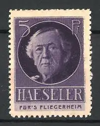 Reklamemarke Gottlieb Ferdinand Albert Alexis Graf von Haeseler im Portrait, Für's Fliegerheim