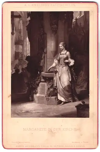 Fotografie Friedr. Bruckmann, München, Gemälde Faust Margarete in der Kirche