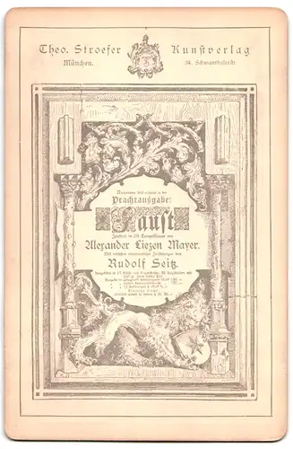 Fotografie Theodor Stroefer, München, Gemälde Faust Gretchen bei Martha den Schmuck zeigend