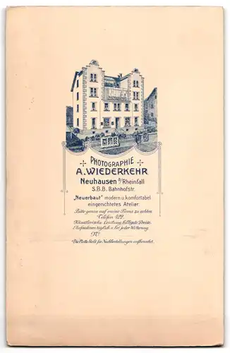 Fotografie A. Wiederkehr, Neuhausen a. Rheinfall, Bahnhofstr., Ansicht Neuhausen, Aussenansicht des Ateliers