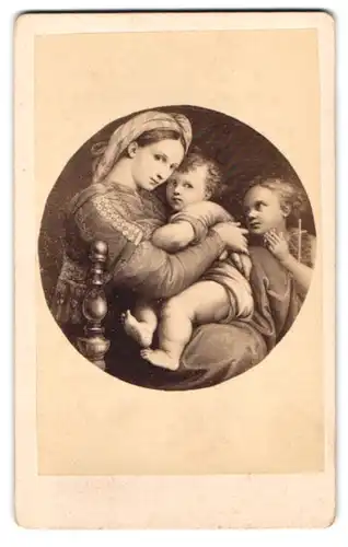 Fotografie Gemälde Madonna della Sedia nach Raphael
