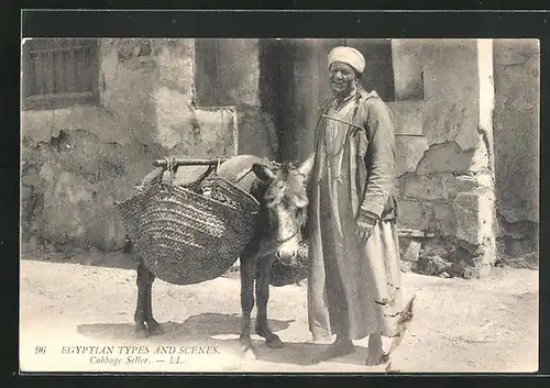 AK Arabischer Händler mit einem Esel
