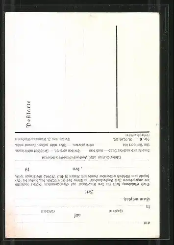 Künstler-AK Jagdeinladung, Jäger auf Fasanenjagd