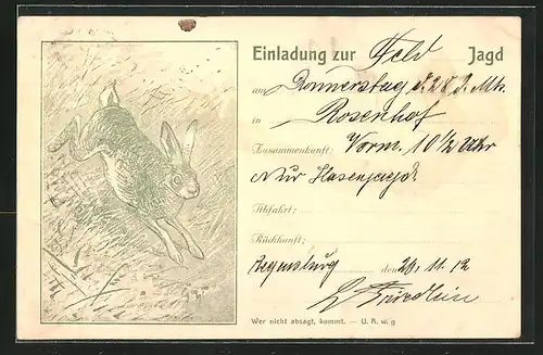 AK Einladung zur Jagd, Springender Hase