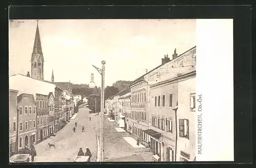 AK Mauerkirchen, Strassenansicht