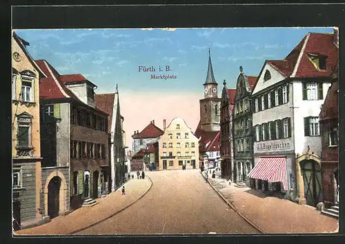 AK Fürth i.B., Blick auf den Marktplatz