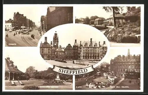 AK Shffield, The Town Hall, Fargate, Endcuffe Woods, Town Hall Square, Botanical Gardens