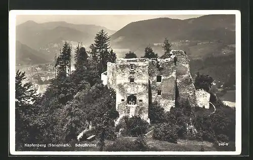 AK Kapfenberg, Blick zur Schlossruine