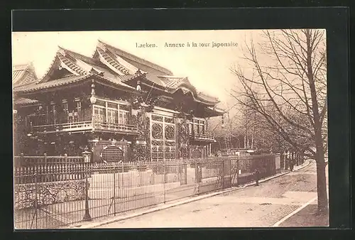 AK Brüssel / Bruxelles, Laeken -Annexe à la tour japonaise