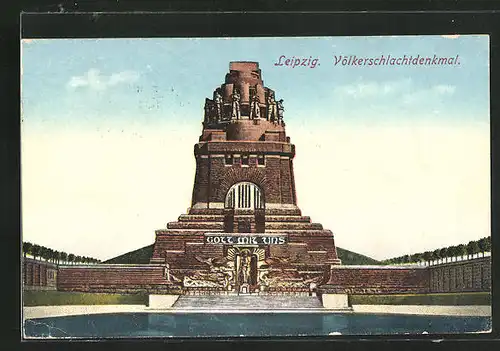 AK Leipzig, Völkerschlachtdenkmal, Vorderansicht