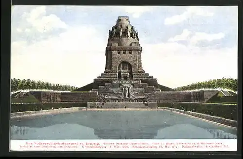 AK Leipzig, Völkerschlachtdenkmal, grösstes Denkmal von Deutschland