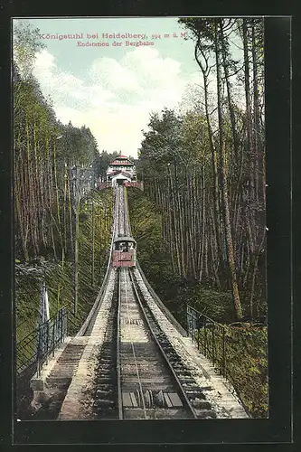 AK Heidelberg, Königstuhl -Endstation der Bergbahn