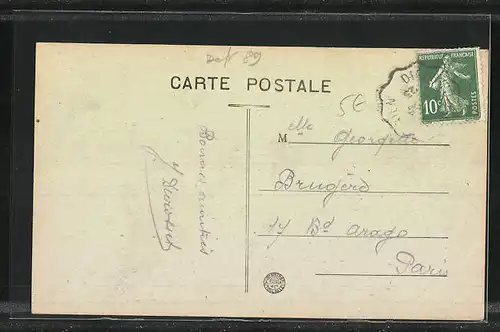 AK Saint-Sauveur, Vue sur le Chateau des Gouttes, prise de l`Etang des Barres