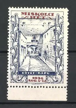 Reklamemarke Miskolc, Het 1934, Sötet-Kapu