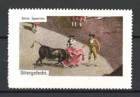 Reklamemarke Serie Spanien: im Stiergefecht