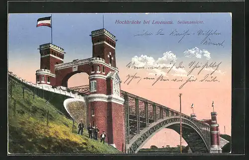 AK Levensau, Seitenansicht der Hochbrücke