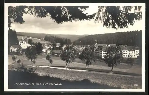AK Friedenweiler / Schwarzwald, Panoramablick zum Ort