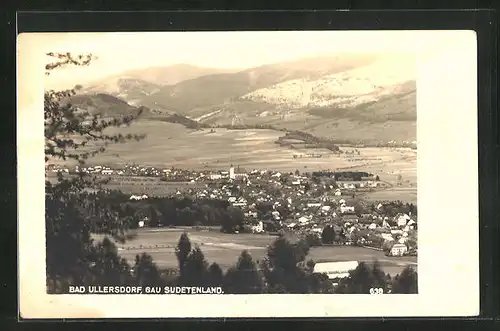 AK Bad Ullersdorf, Totale mit Gebirge im Hintergrund